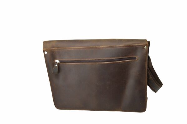 Paco’s Leather messenger bag back